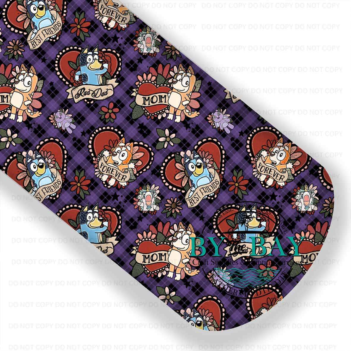 Blue Dog Tattoos Purple Plaid