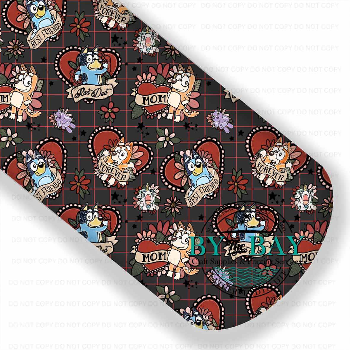 Blue Dog Tattoos Red Grid