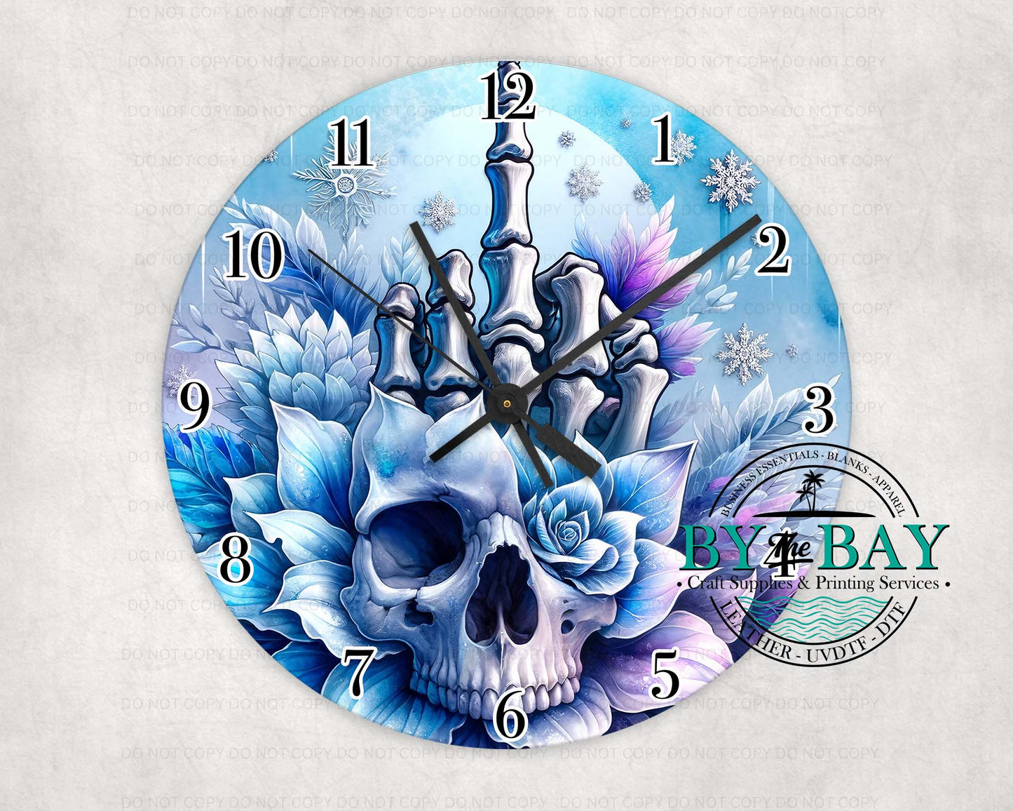 Blue Skull Finger Clock