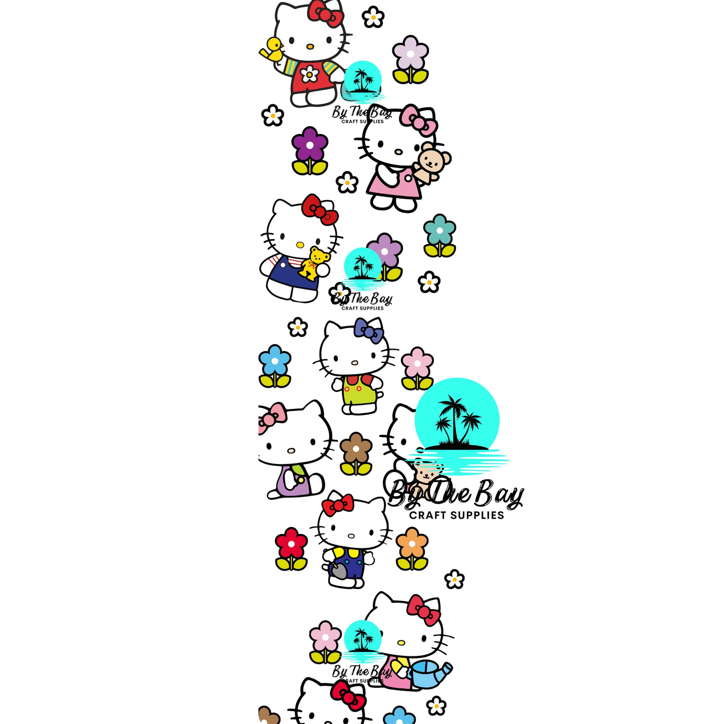 Kitty Flower Bookmark Decal