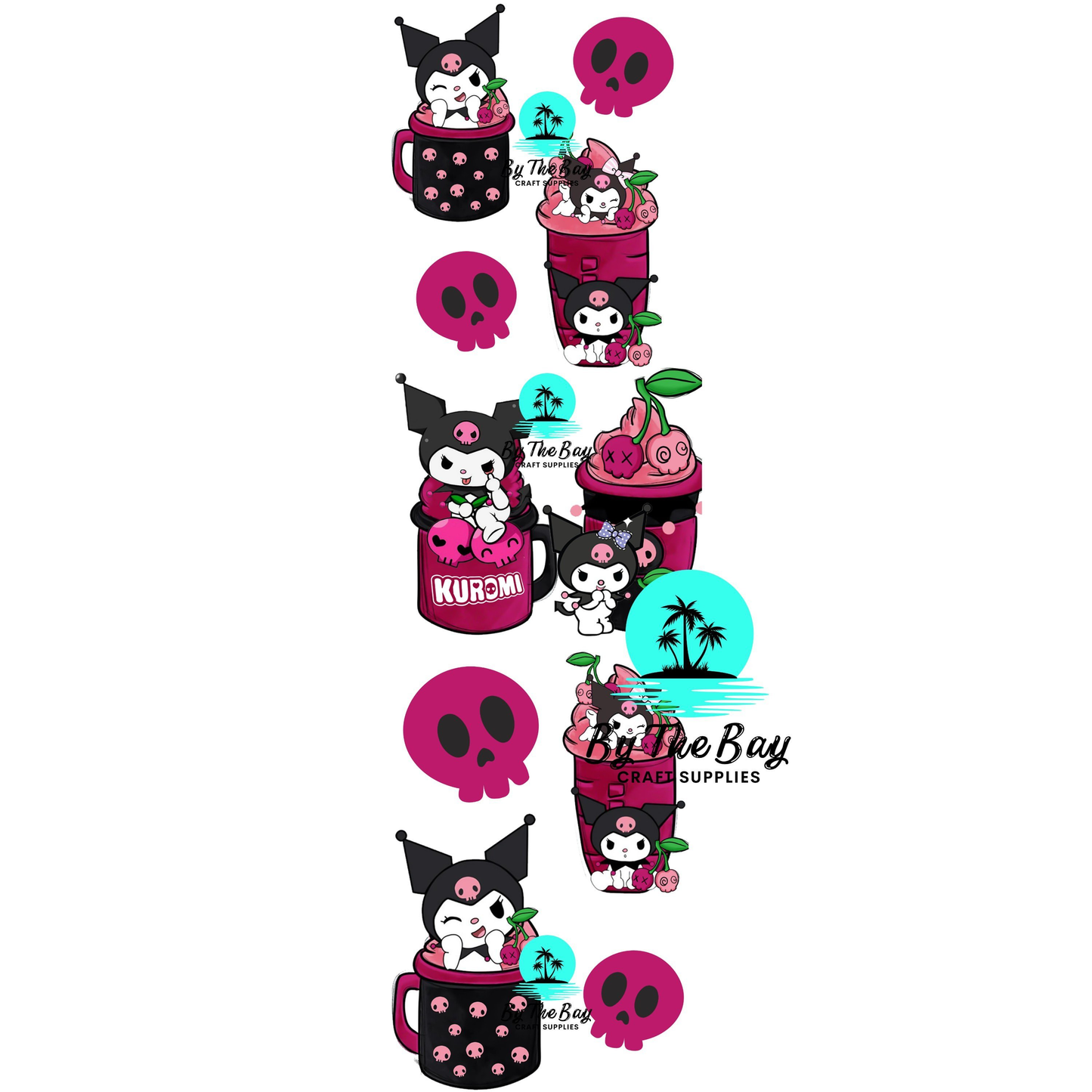 Ku Ro Mi Skull Bookmark Decal