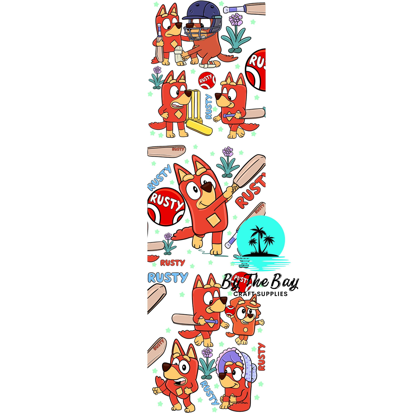 Red Dog Bookmark Decal