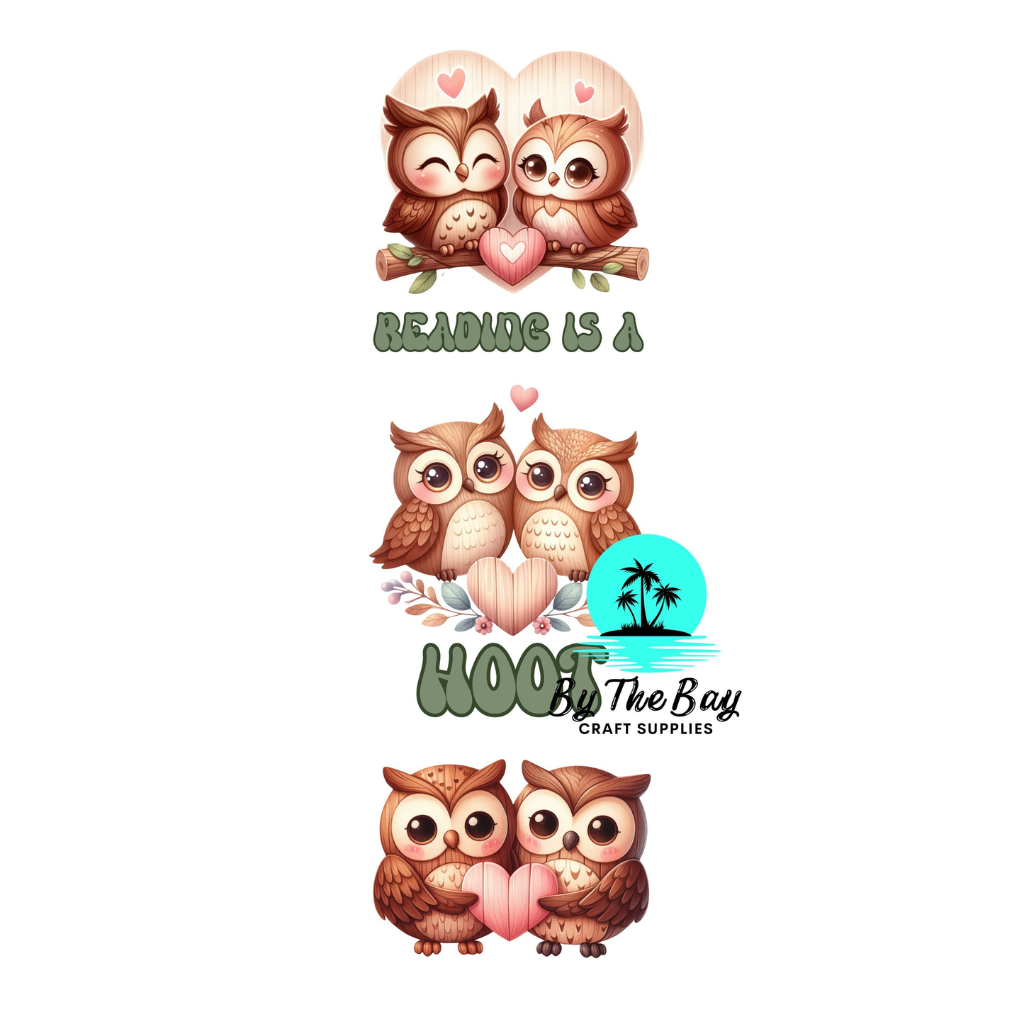 Reading is a hoot Bookmark Decal