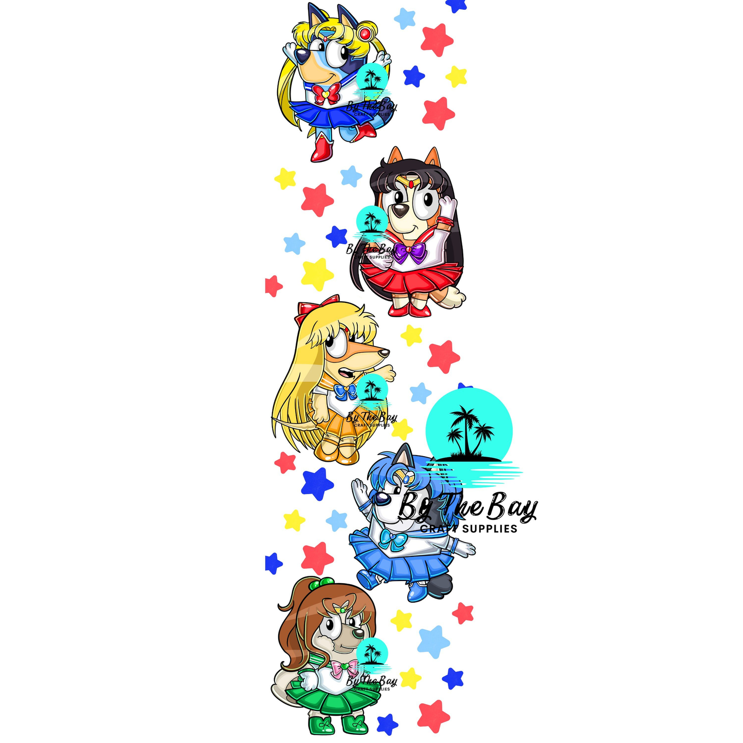 Moon Dog dress up Bookmark Decal