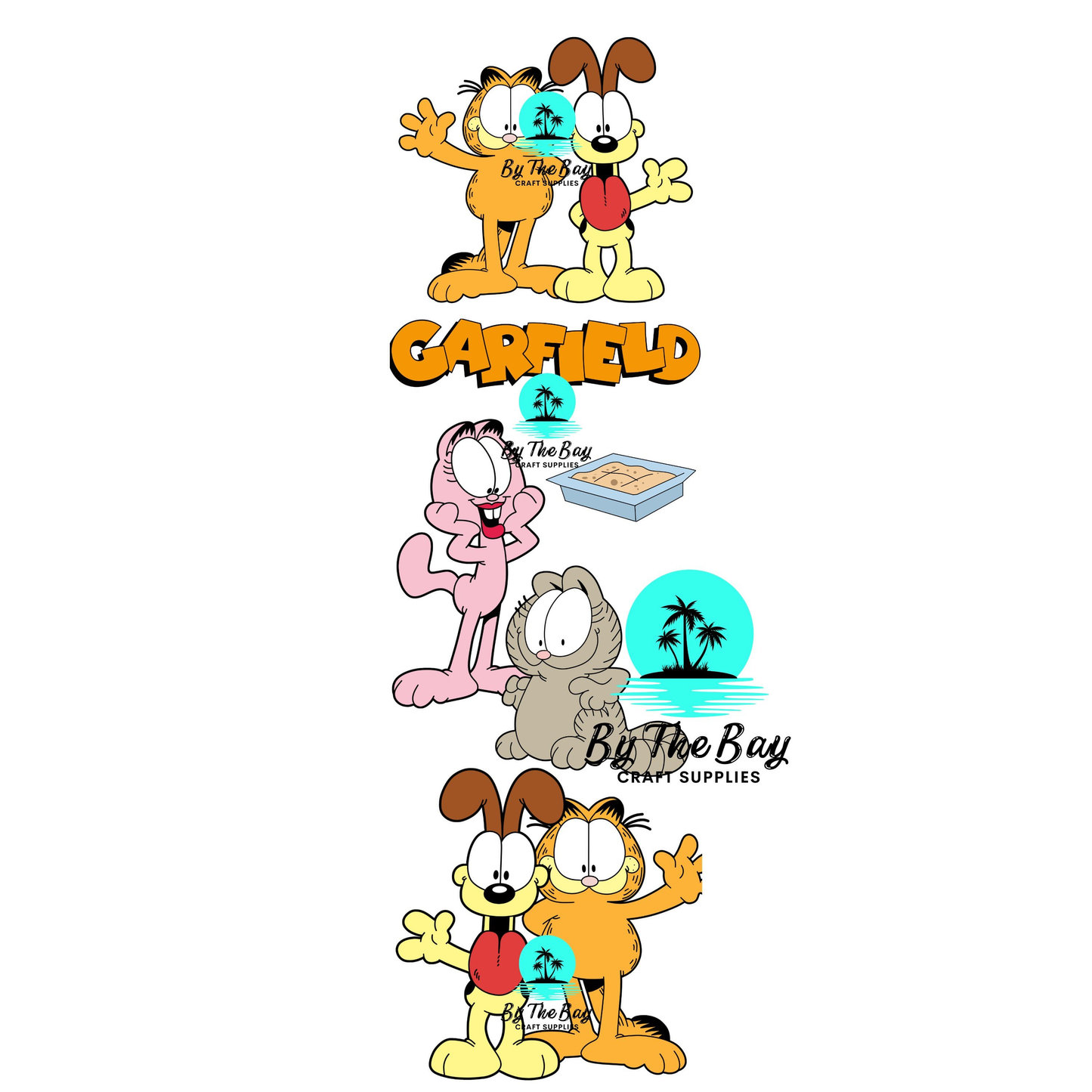 Orange Cat 2 Bookmark Decal