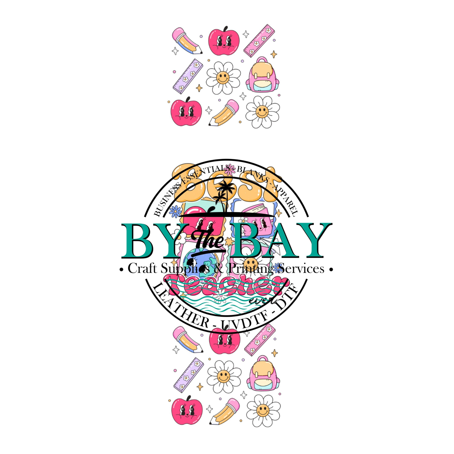 Best Teacher Ever 1 Bookmark Decal