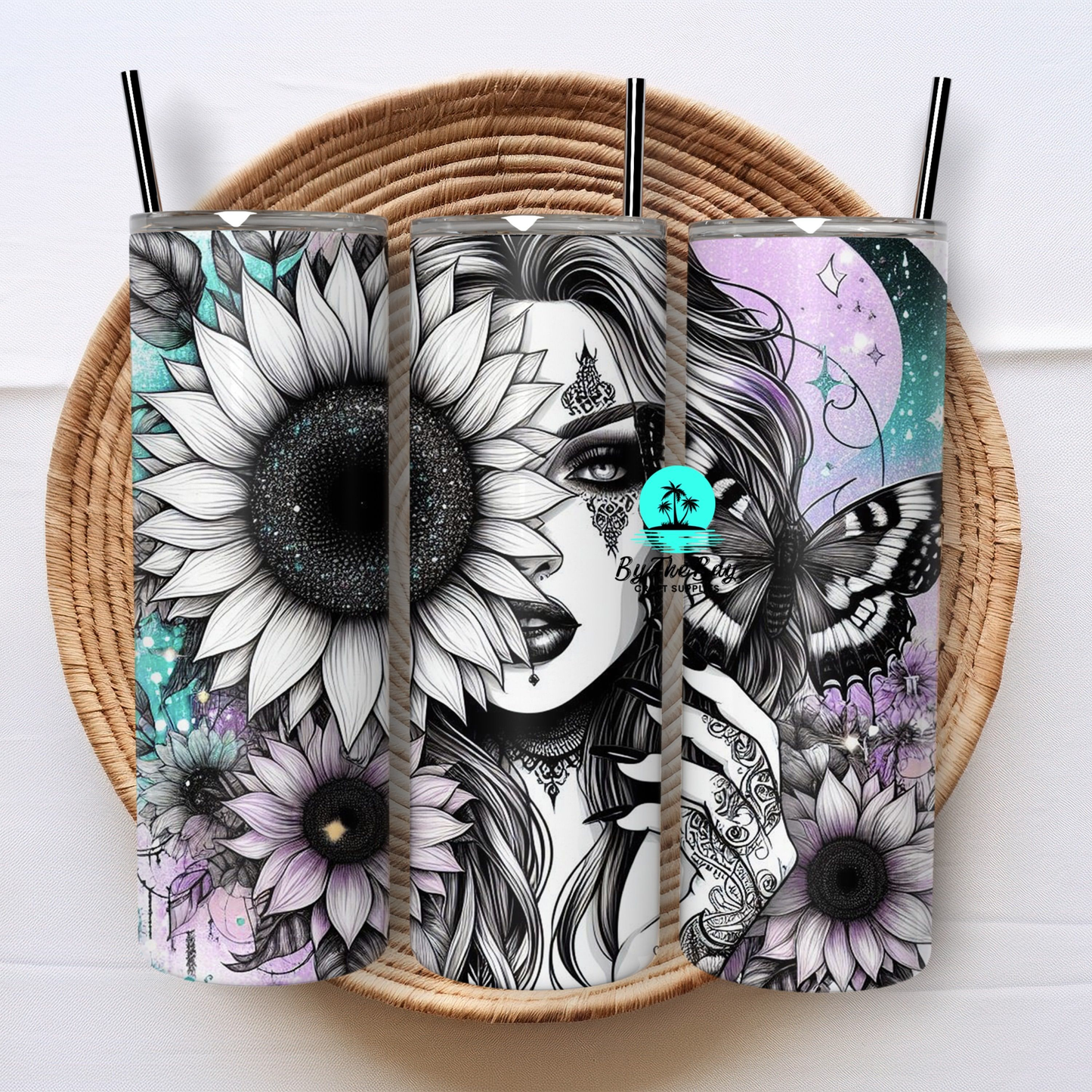 Behind Sunflowers 20oz Tumbler SUB PRINT