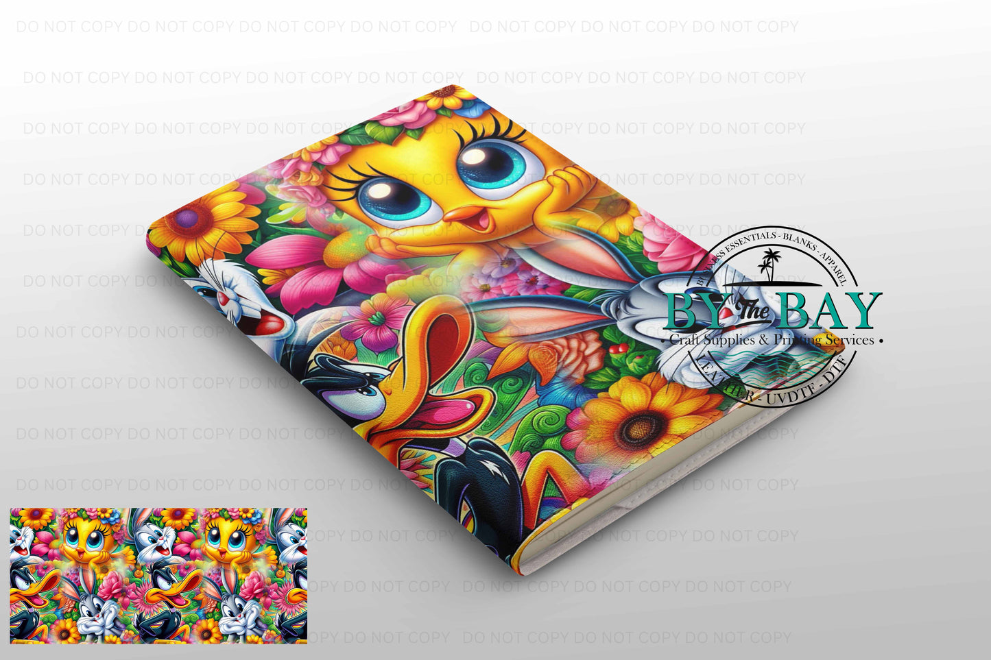 Bunny Florals  - Ready made notepad Cover (Notepad & Pocket options available)