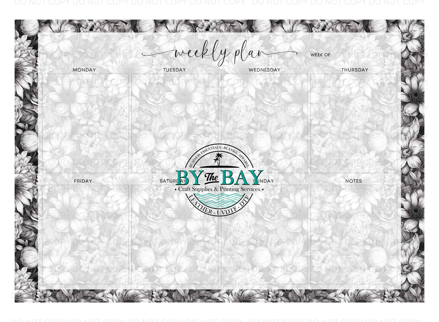 A3 Weekly Planners - BW Flowers
