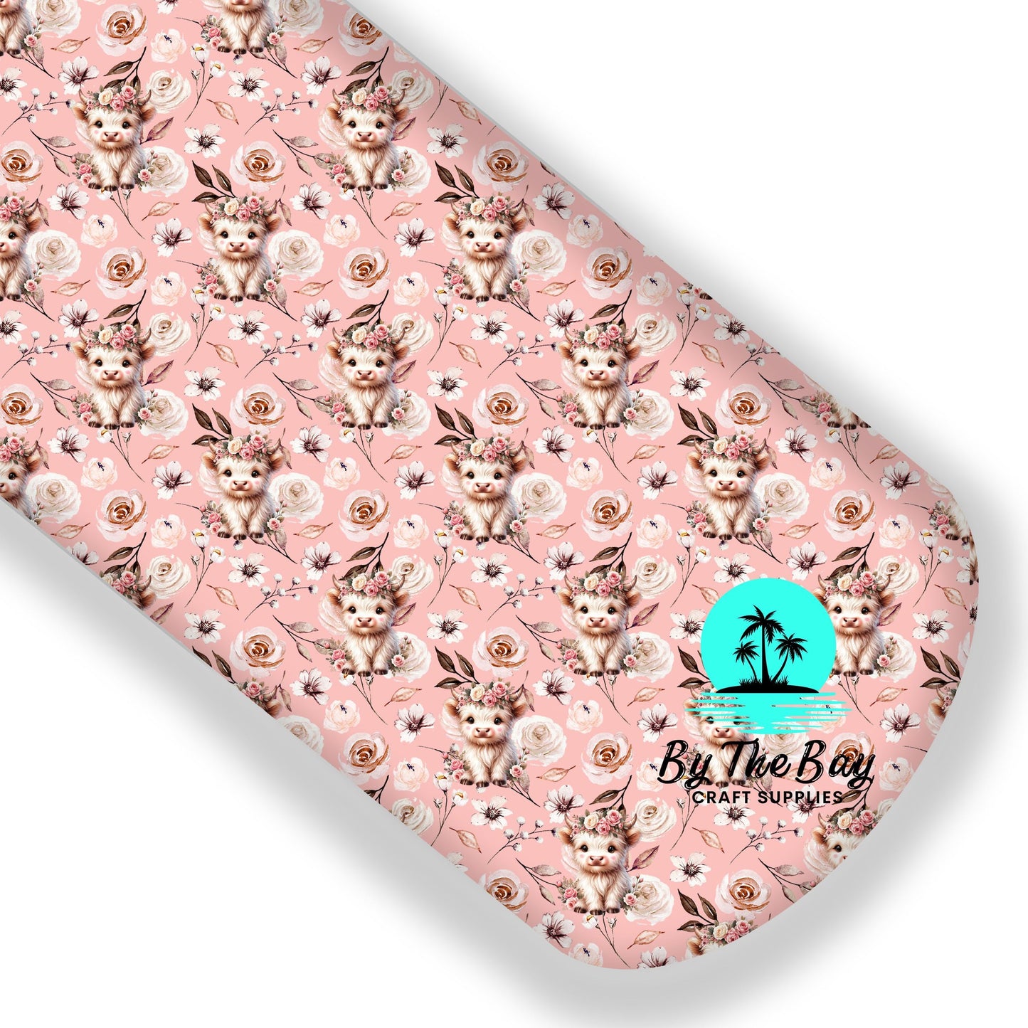 Boho Highland Cow Roses - Dusty Pink