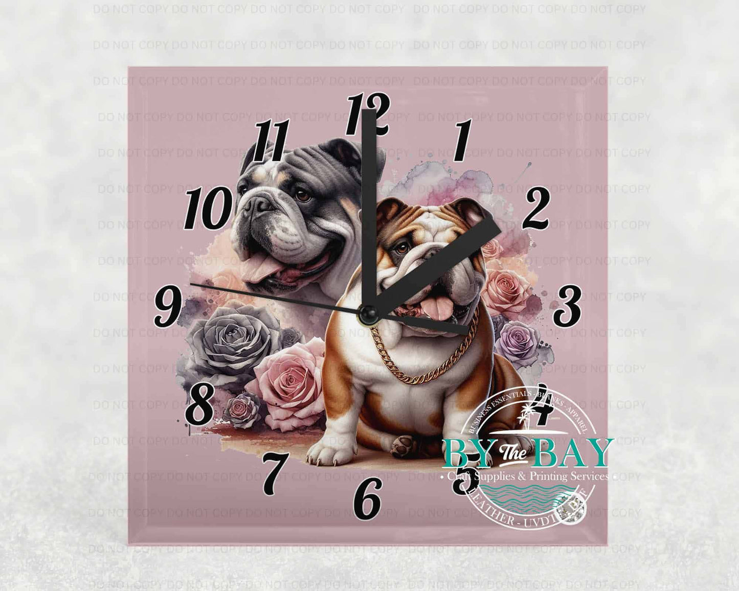 Bulldogs Square Clock