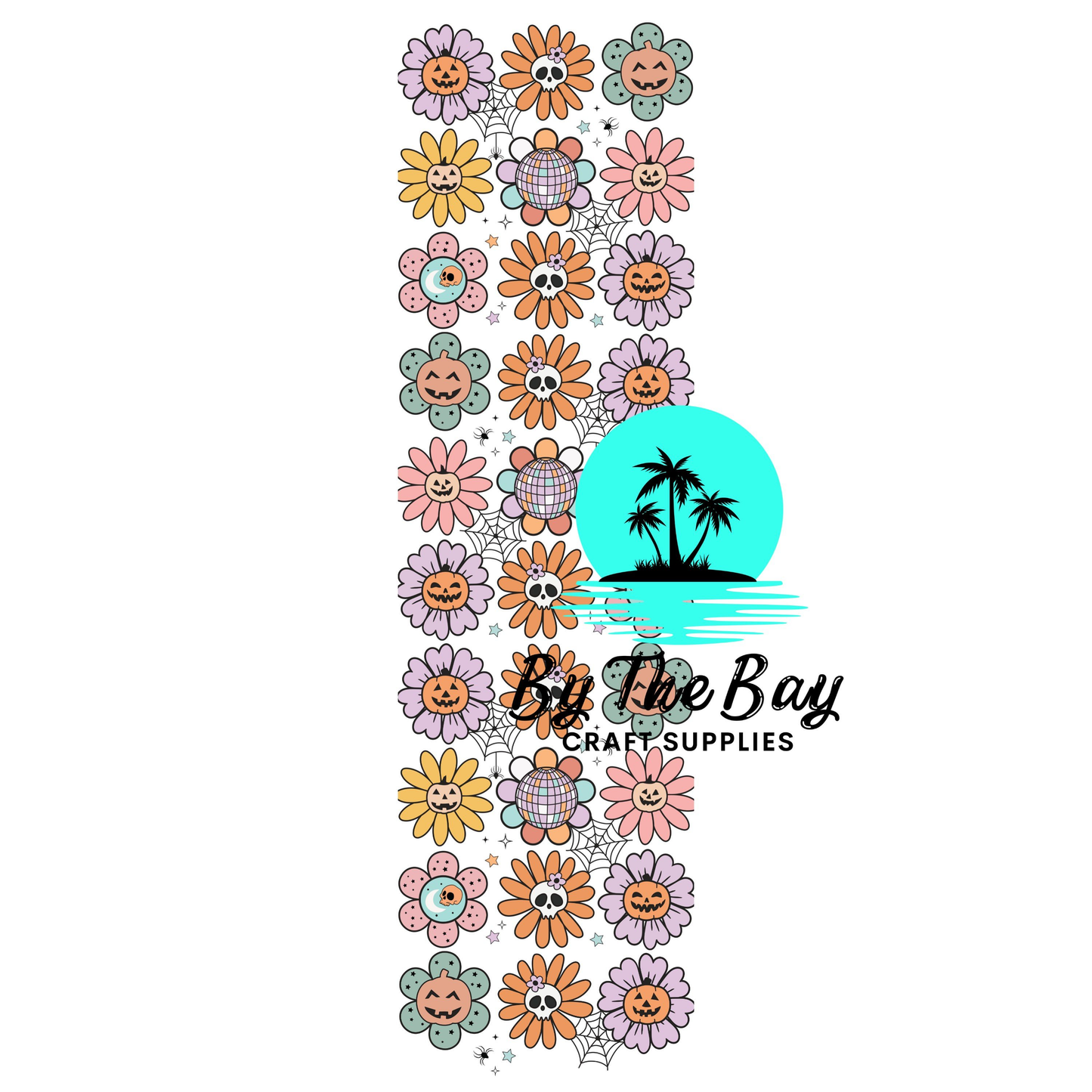 Halloween retro flowers Bookmark Decal