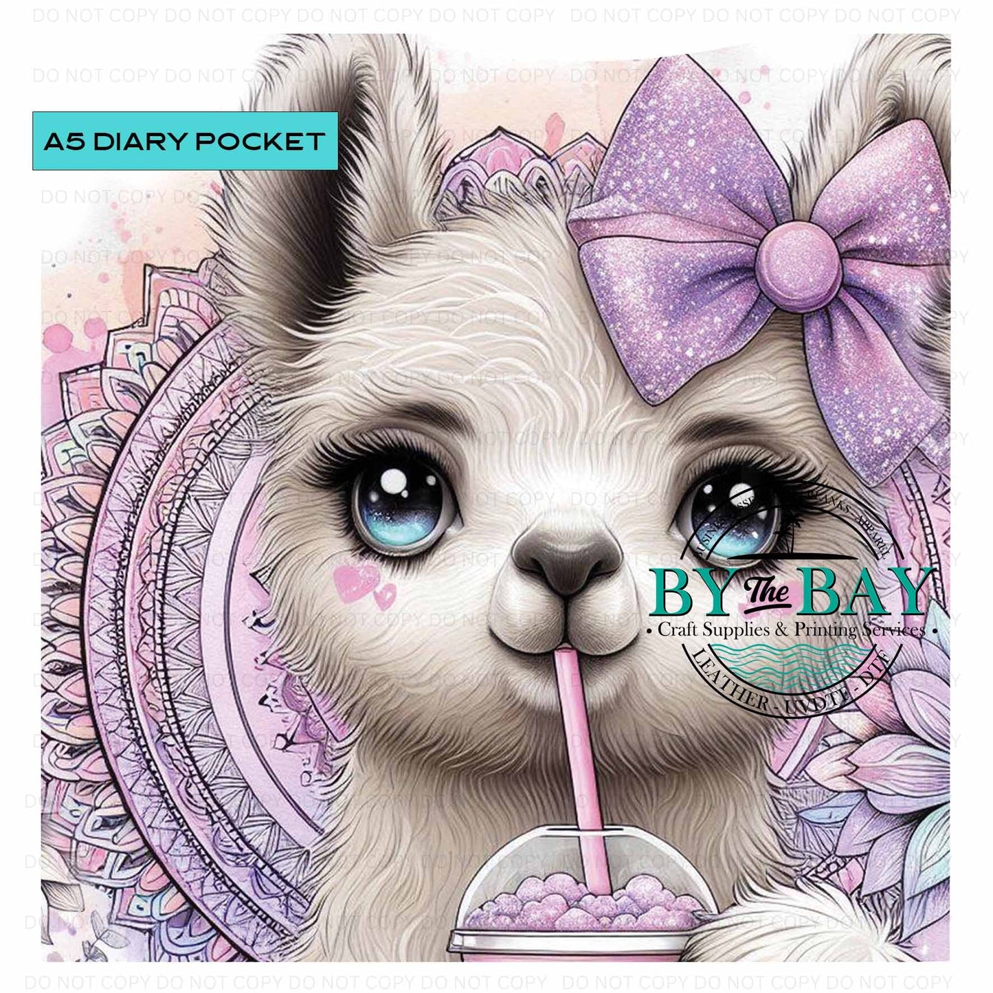 Cute Llama Front phone/pen pocket