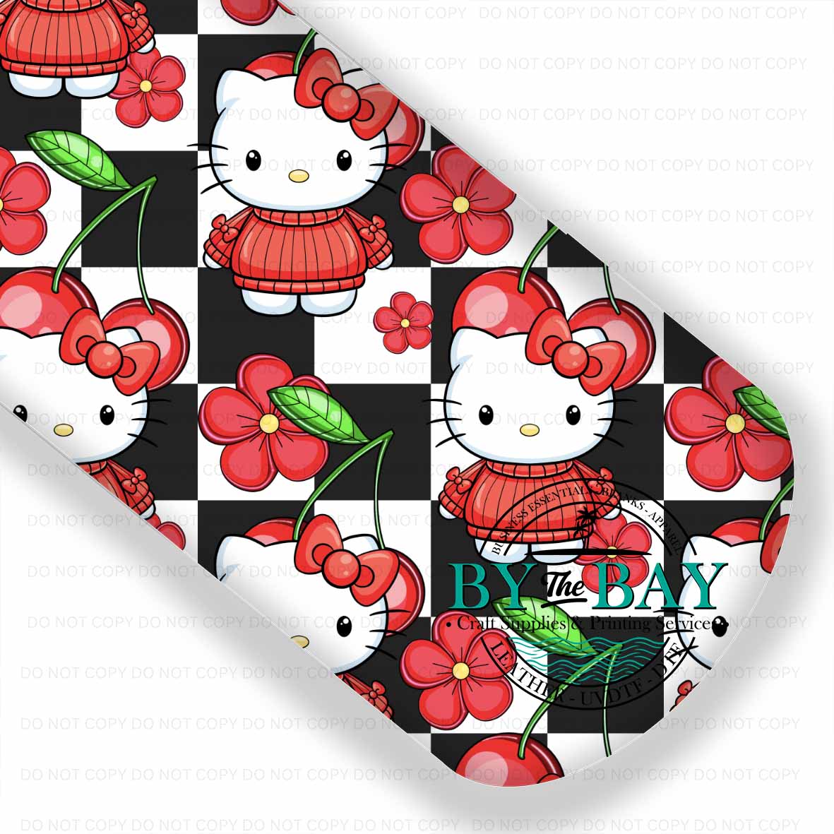 Cherry Kitty Black checks