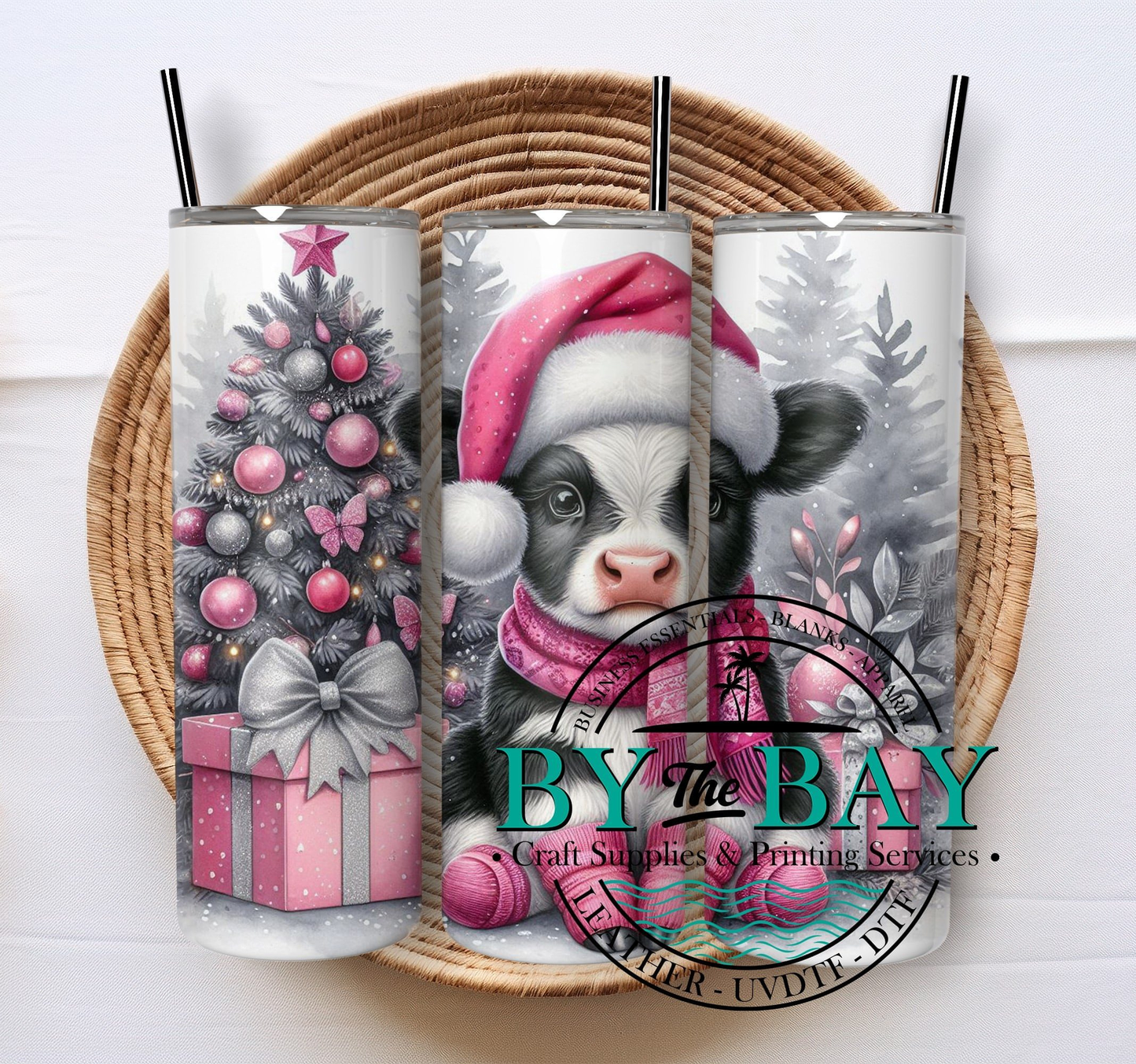 Christmas cow wrap 20oz SUB tumbler print