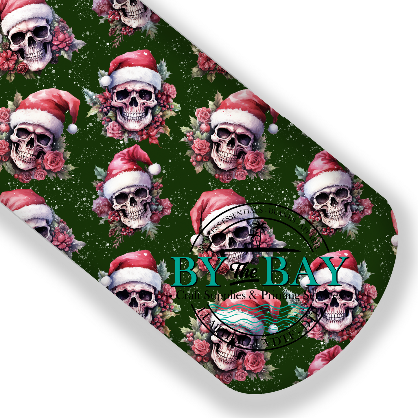 Christmas skull green