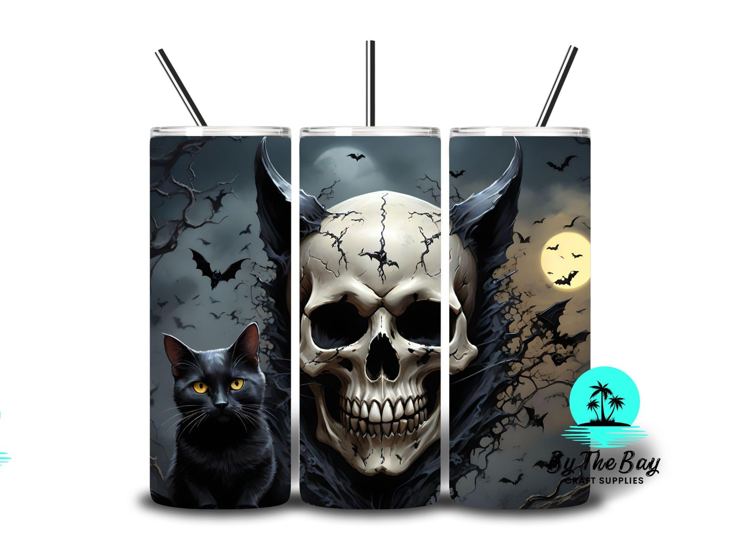 Gothic Skull & Black Cat 20oz SUB Print