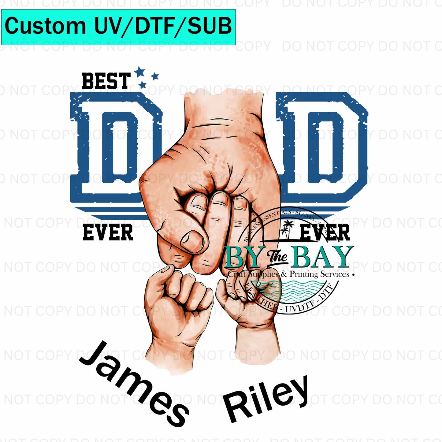 Custom Best Dad Hands