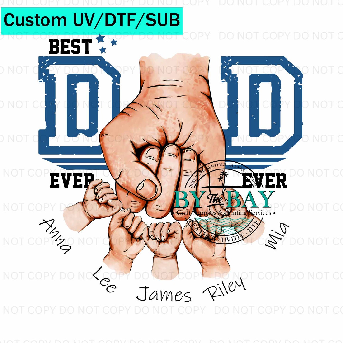 Custom Best Dad Hands