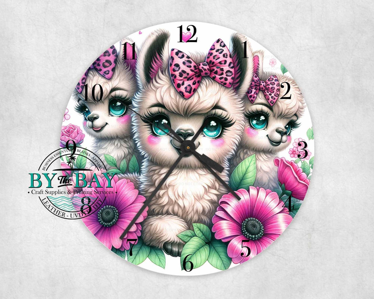 Cute Llamas Clock