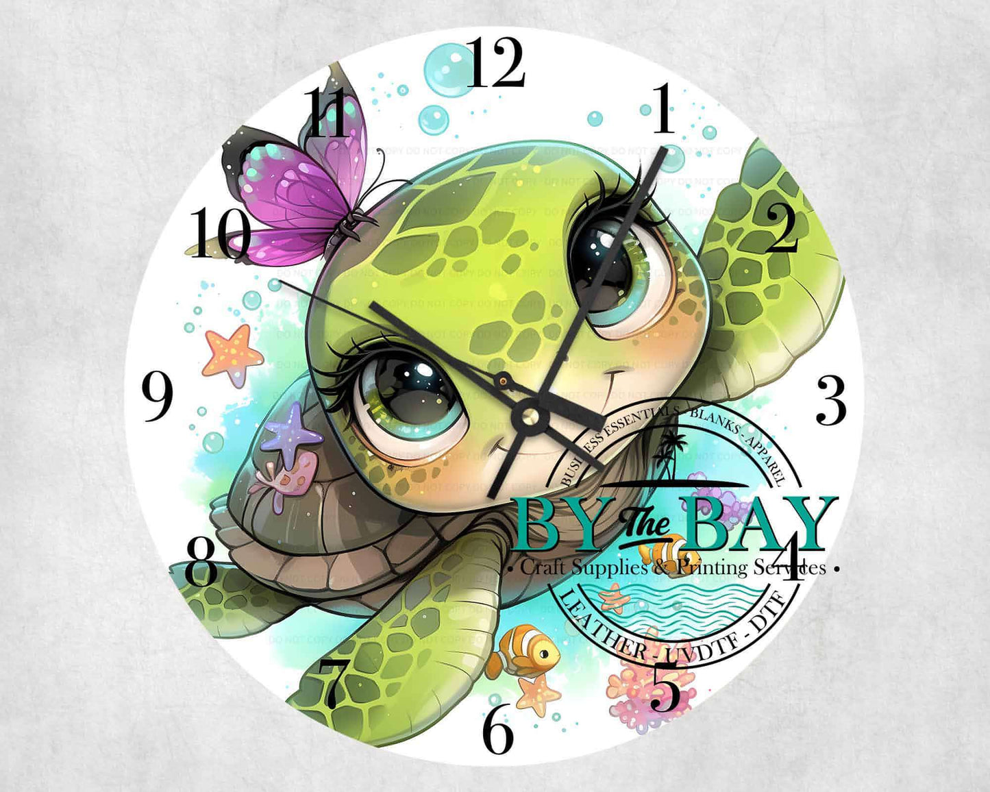 Turtle & Butterfly Clock