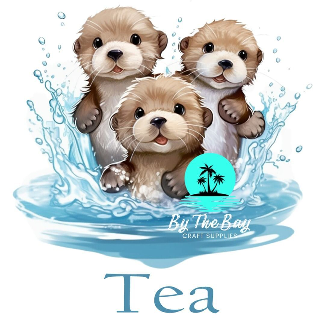 Cute Otter trio Tea/Coffee/Sugar jar decal