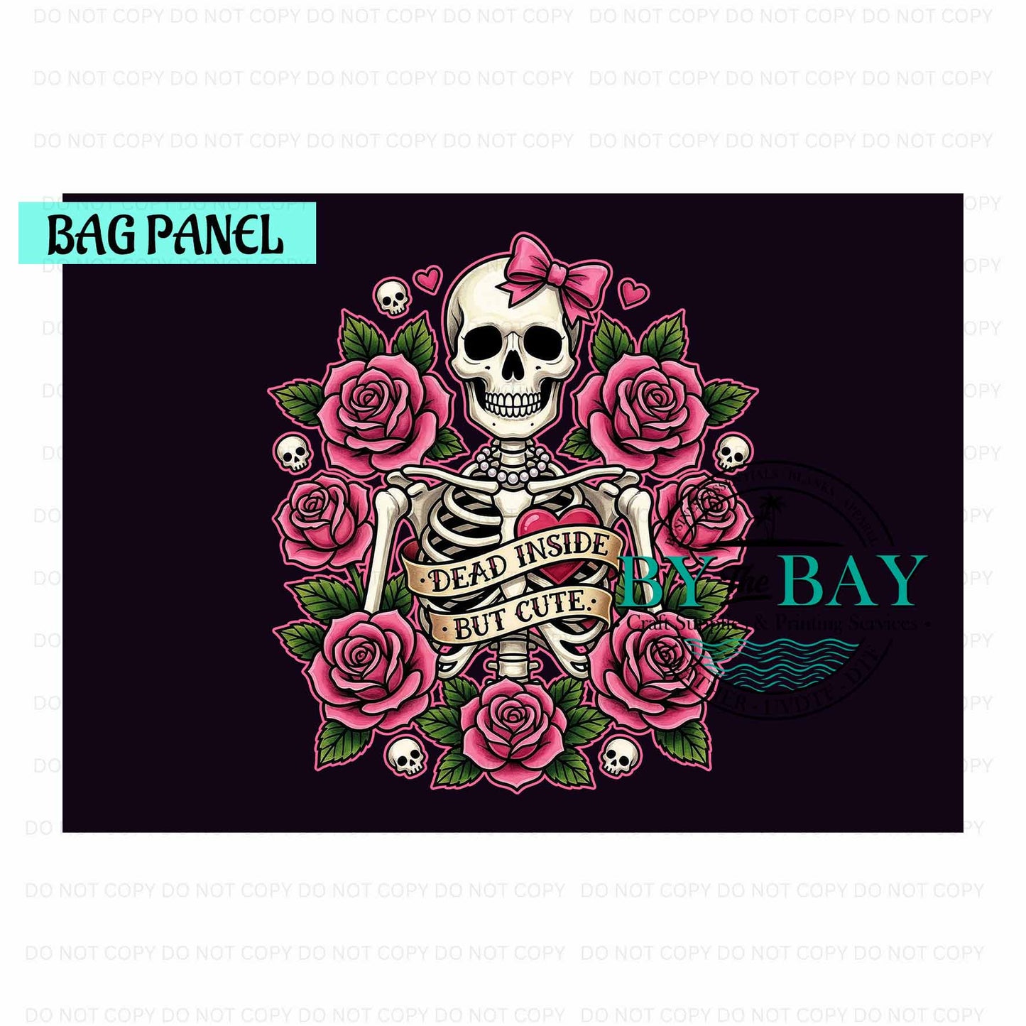 Dead Inside But Cute Bag Panel (Various Sizes)
