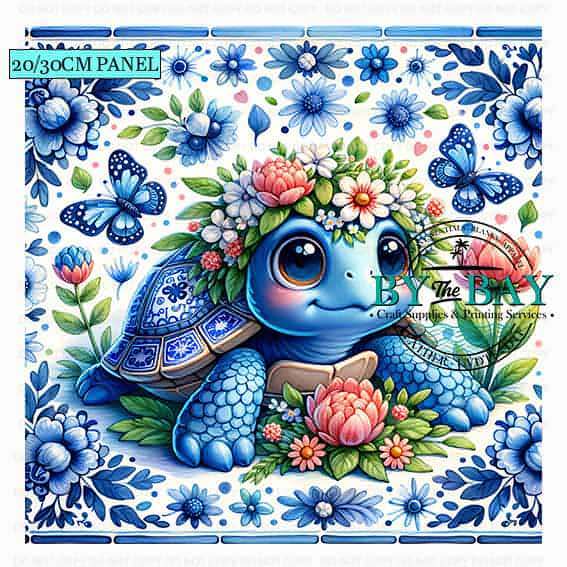 Delftware Turtle Bag Panels