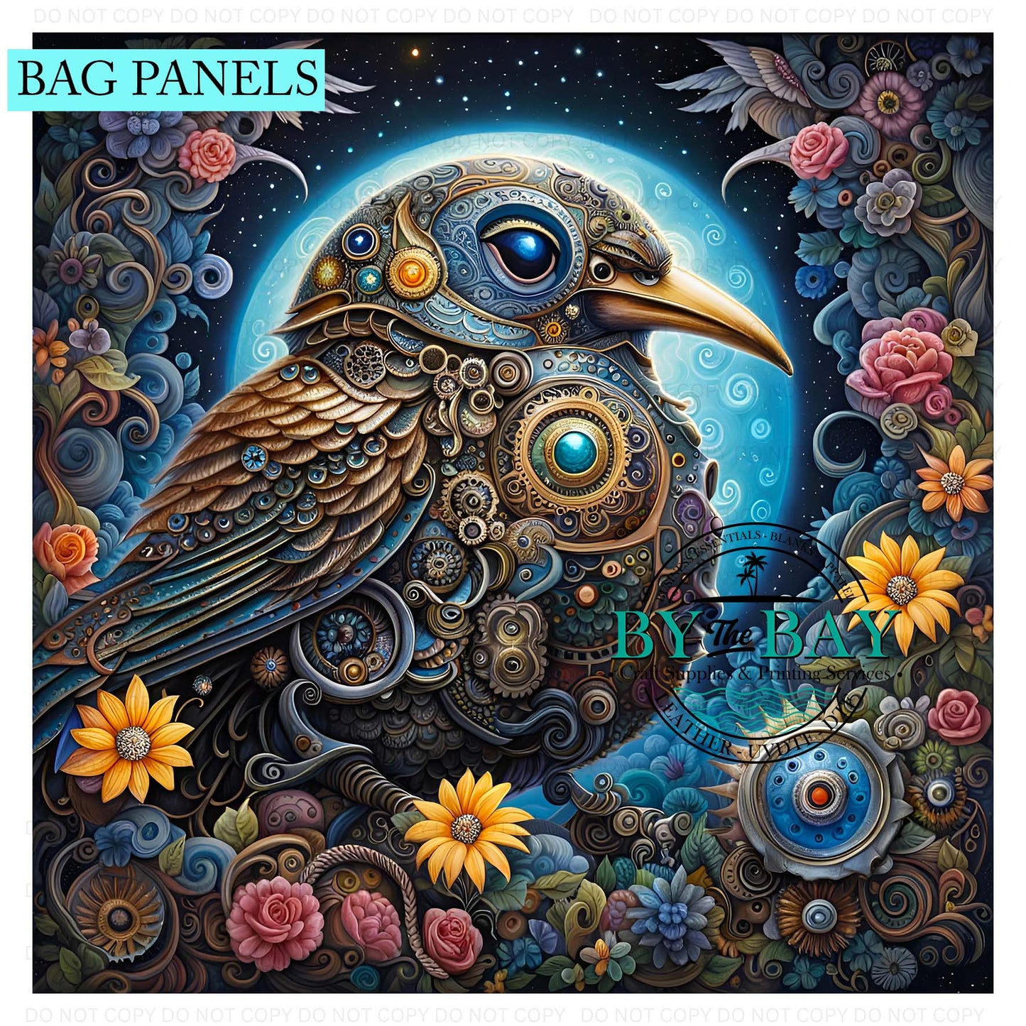 Steampunk Bird Bag Panel