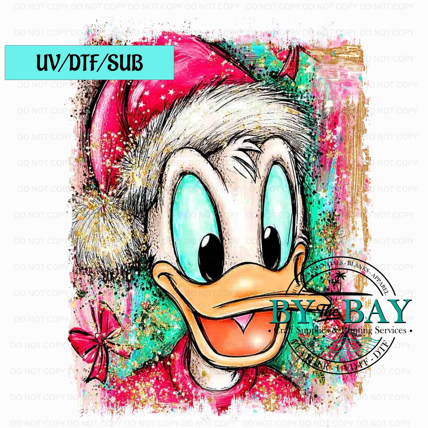 Donald Xmas UV/DTF/SUB Print