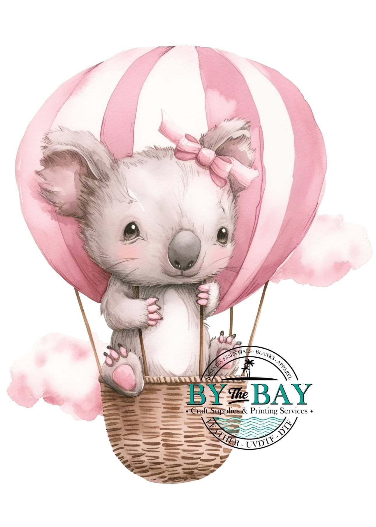 Koala in Balloon Panel Pink
