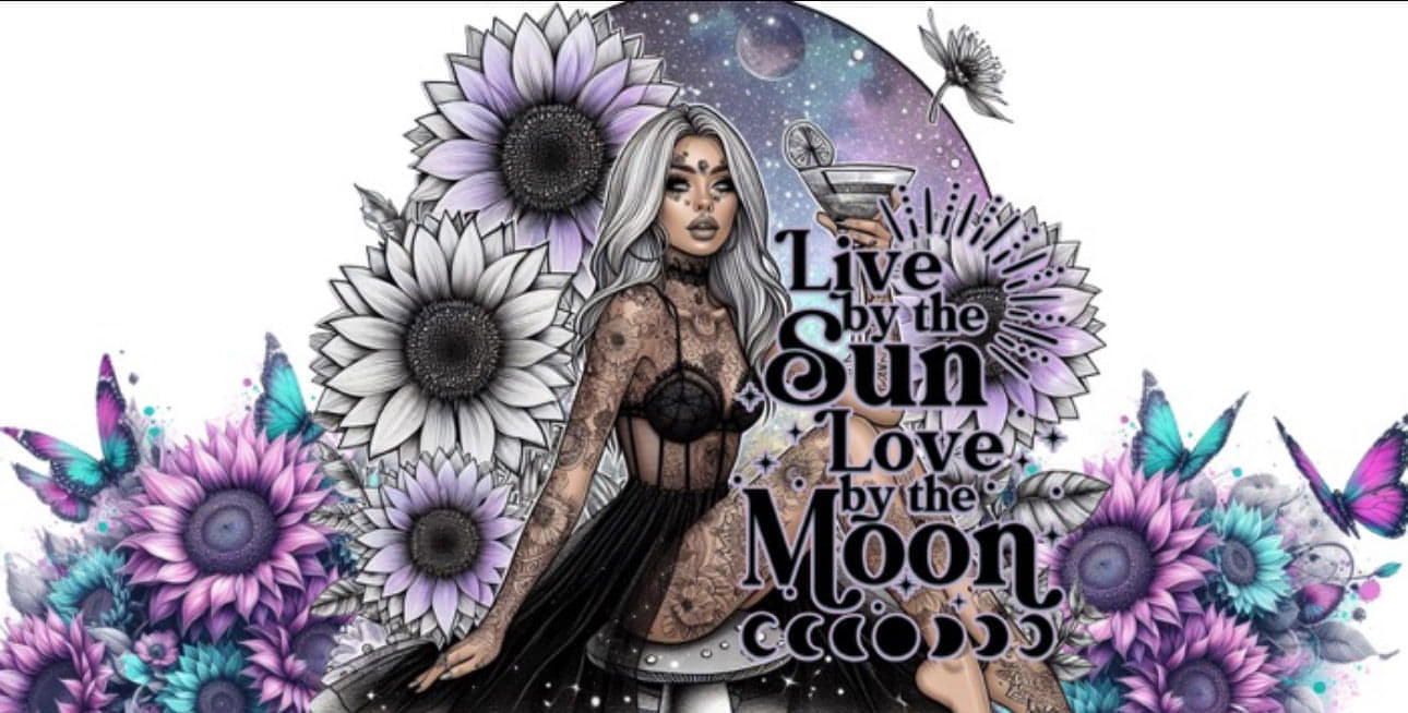 Live by the sun, love by the moon flowers & Butterflies