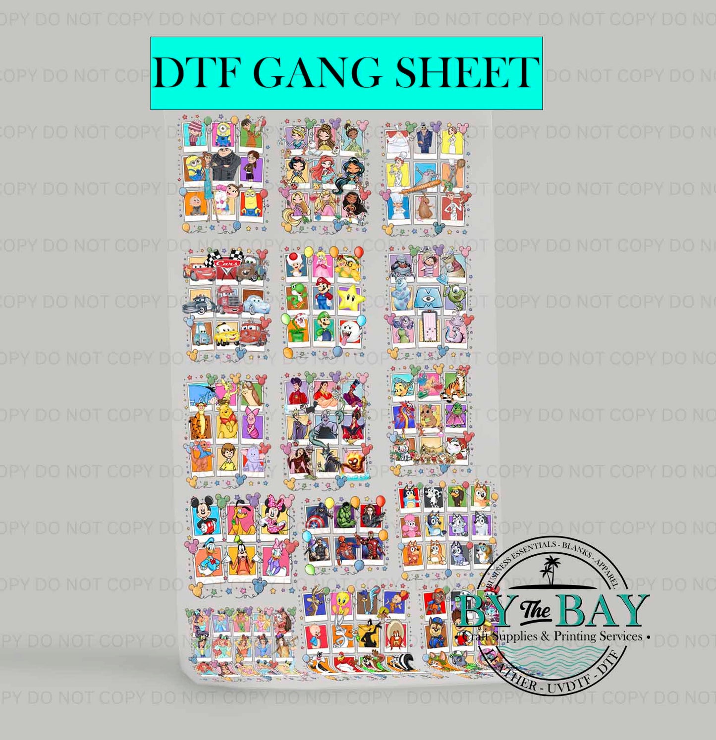 Polaroids Favourites 2 Pre-designed 1m DTF Gang Sheet
