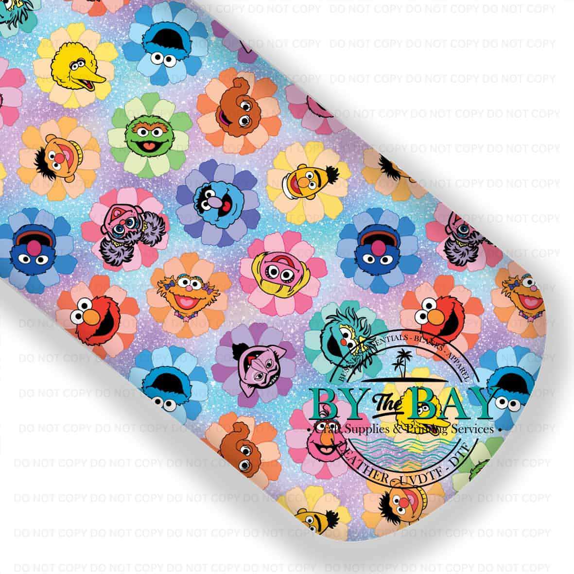 Flower Street Purple & Blue Glitter