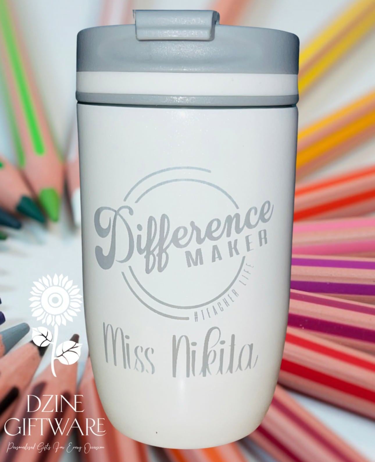 Engraved Personalised Teacher Travel Mugs