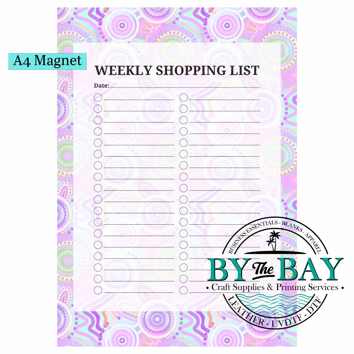 Gathering Purple A4 Shopping List Magnet