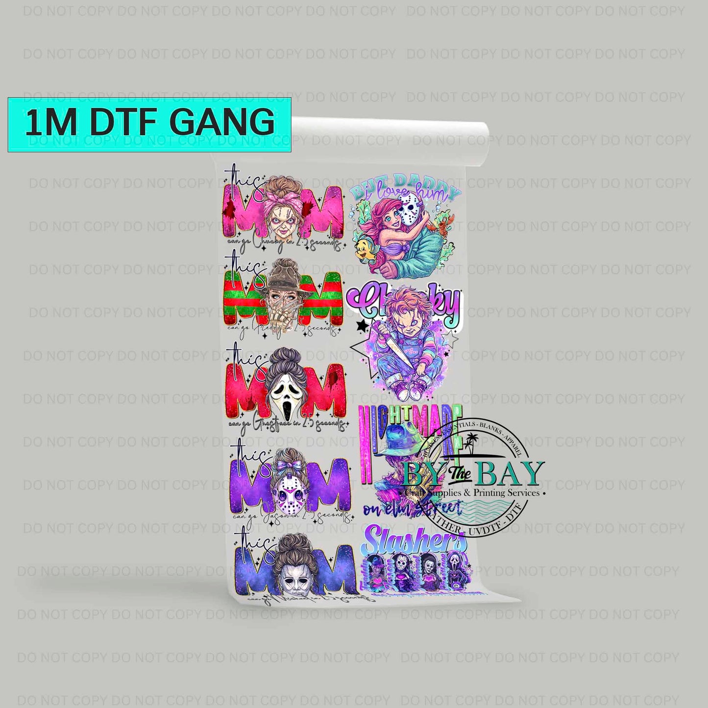 HALLOWEEN 1 Pre-designed 1m DTF Gang Sheet