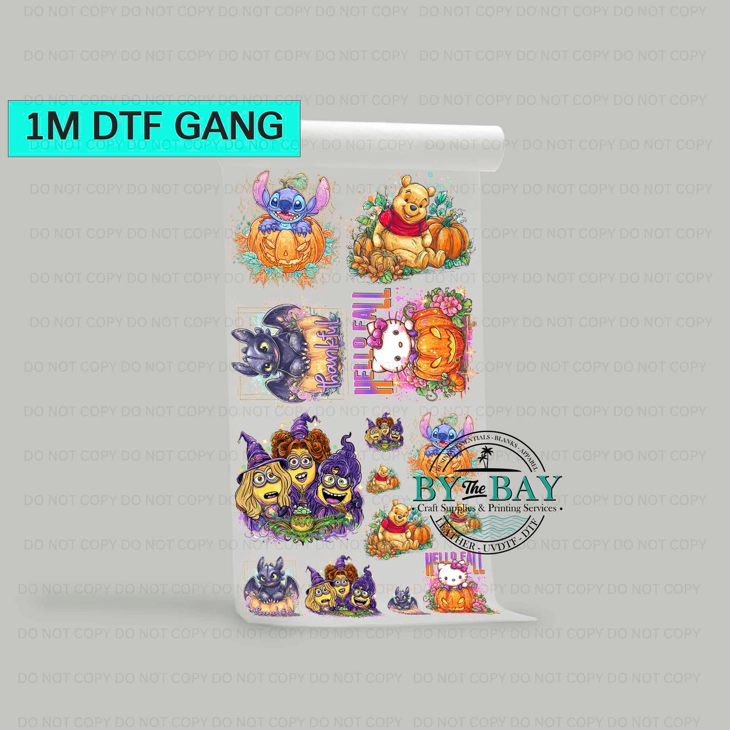 HALLOWEEN 5 Pre-designed 1m DTF Gang Sheet