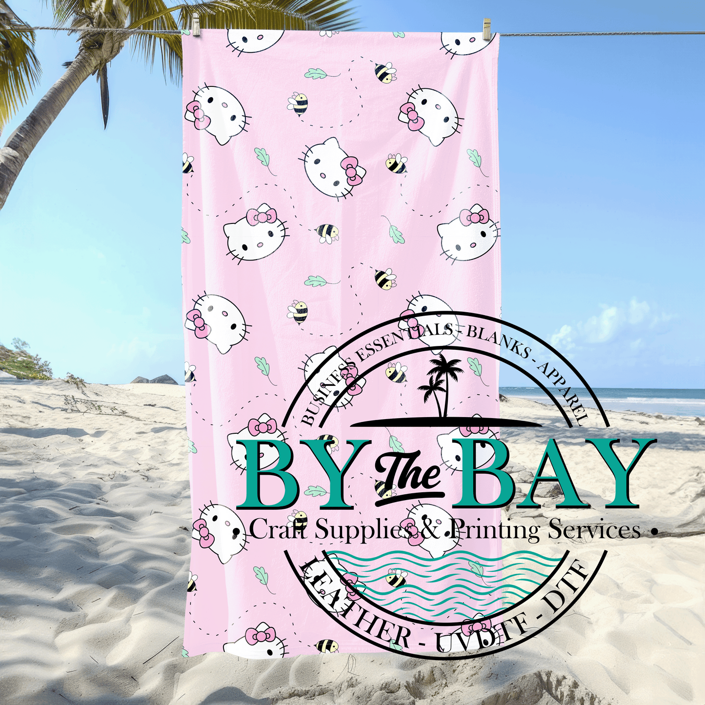 Hello Bee Beach Towel