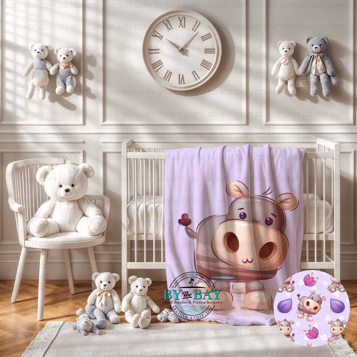 Purple Hippo Squish Blanket