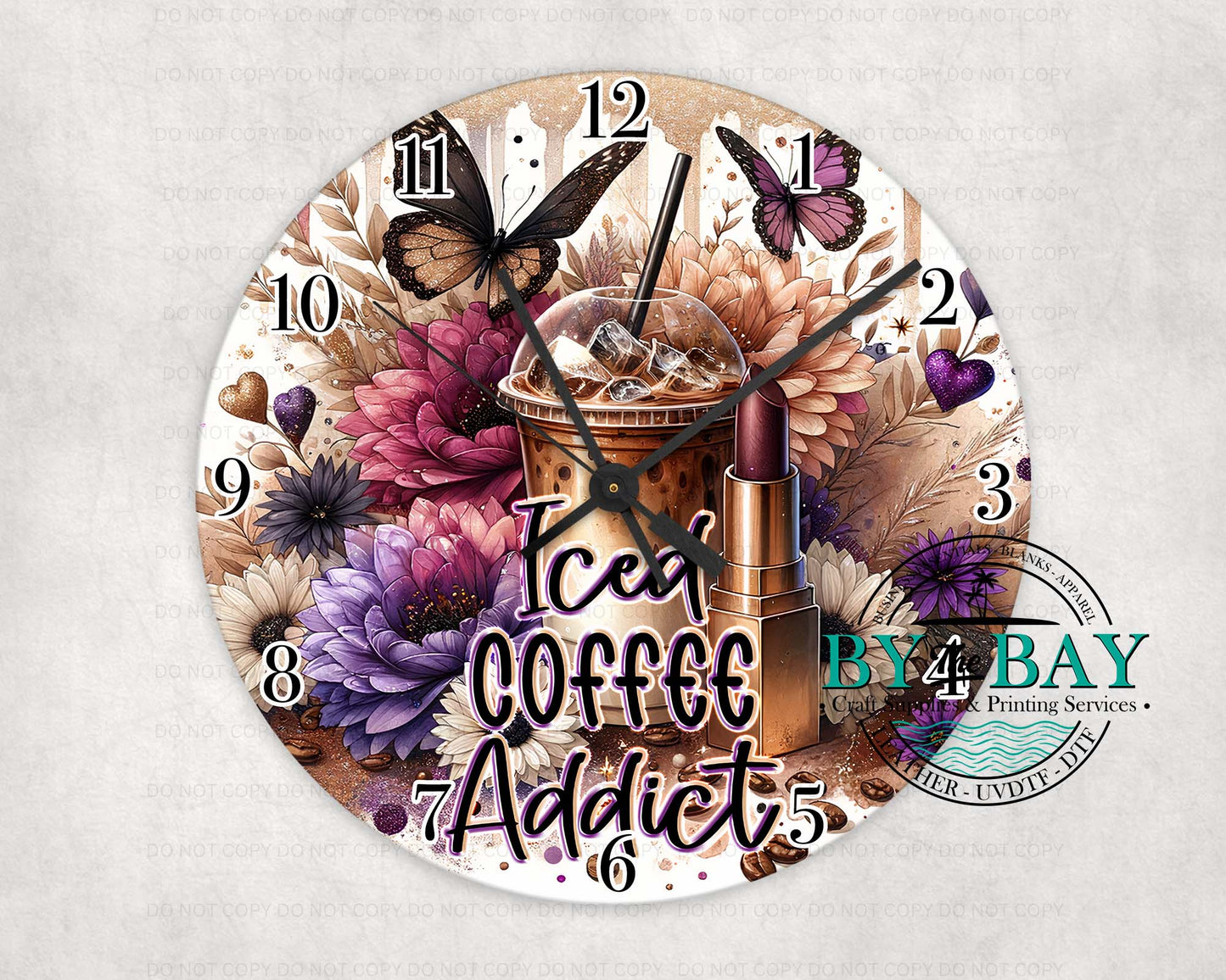 Iced Coffee Addict Clock