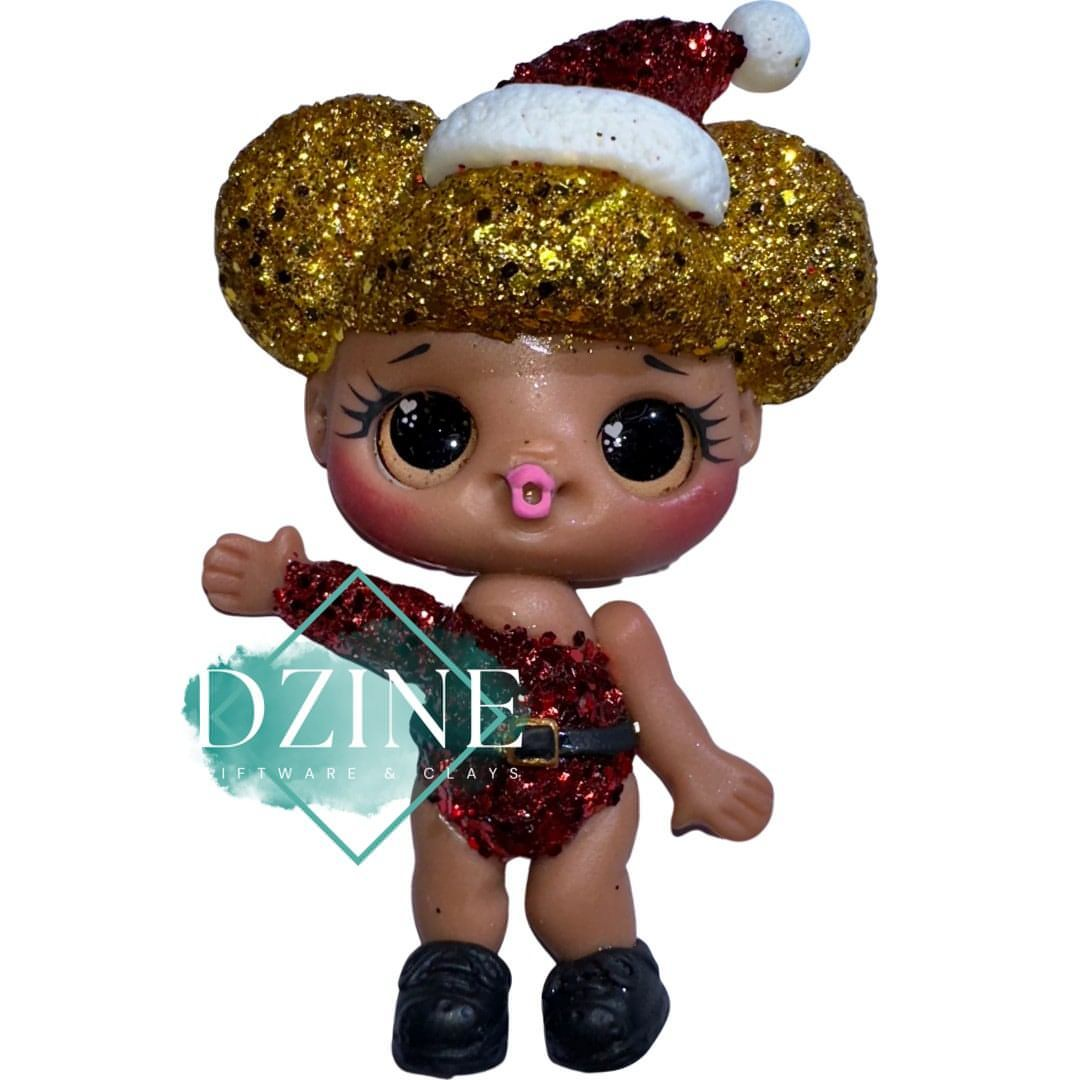 Christmas Lol red glitter suit