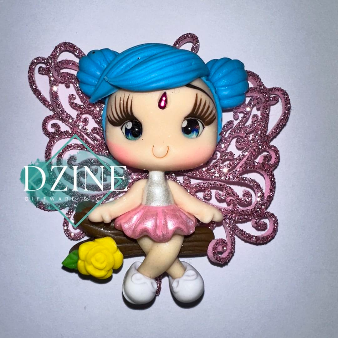 Fairy with blue hair