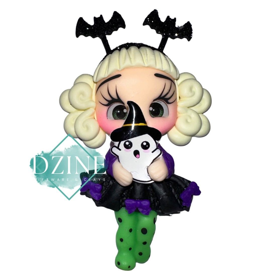 Cute girl with green polka tights