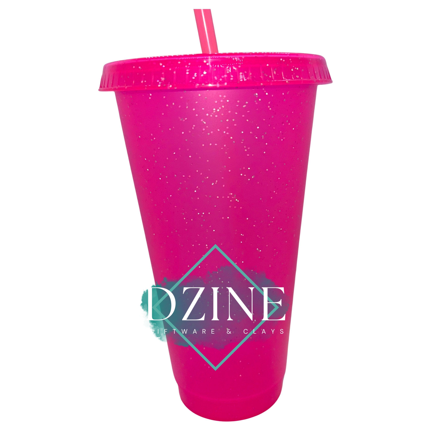 24oz Stadium Cup Glitter Hot Pink
