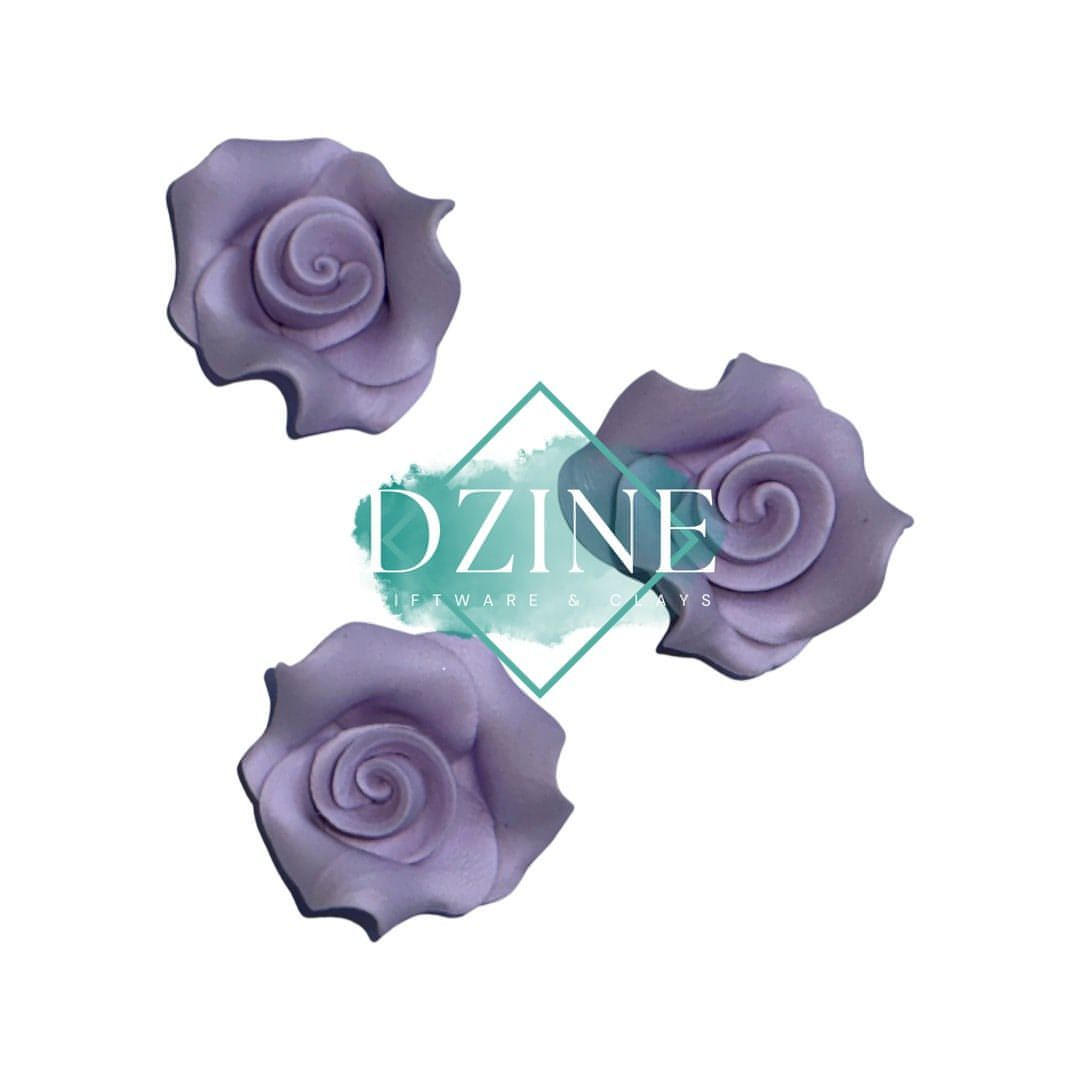 Small Light Purple Roses 3pk (2cm)