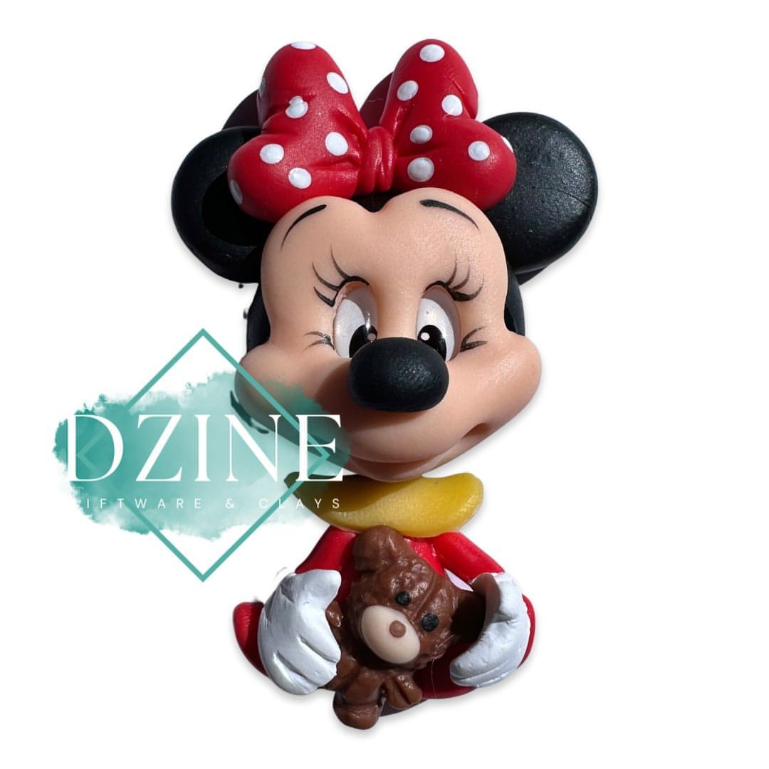 Red Miss Mouse with teddy