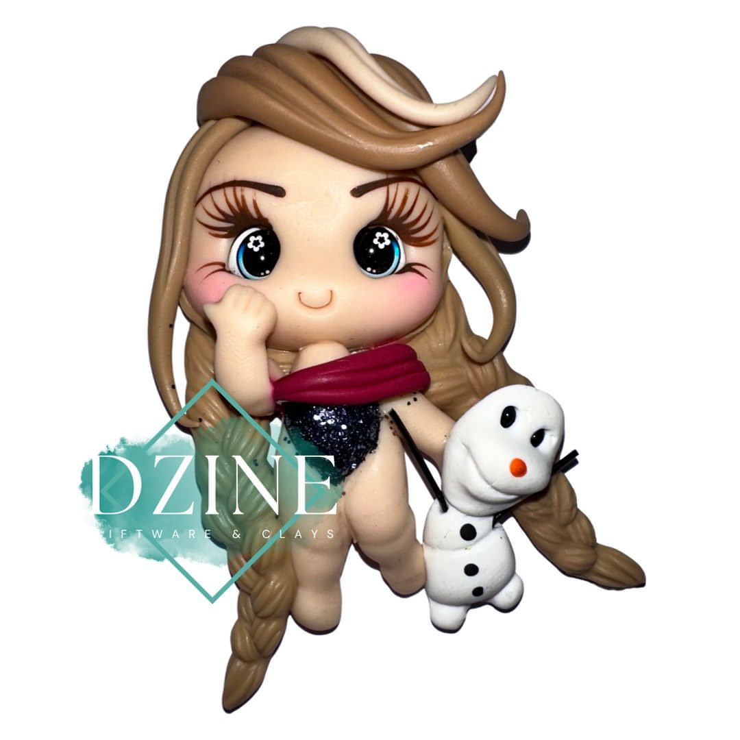 Summer snow princess with brown hair