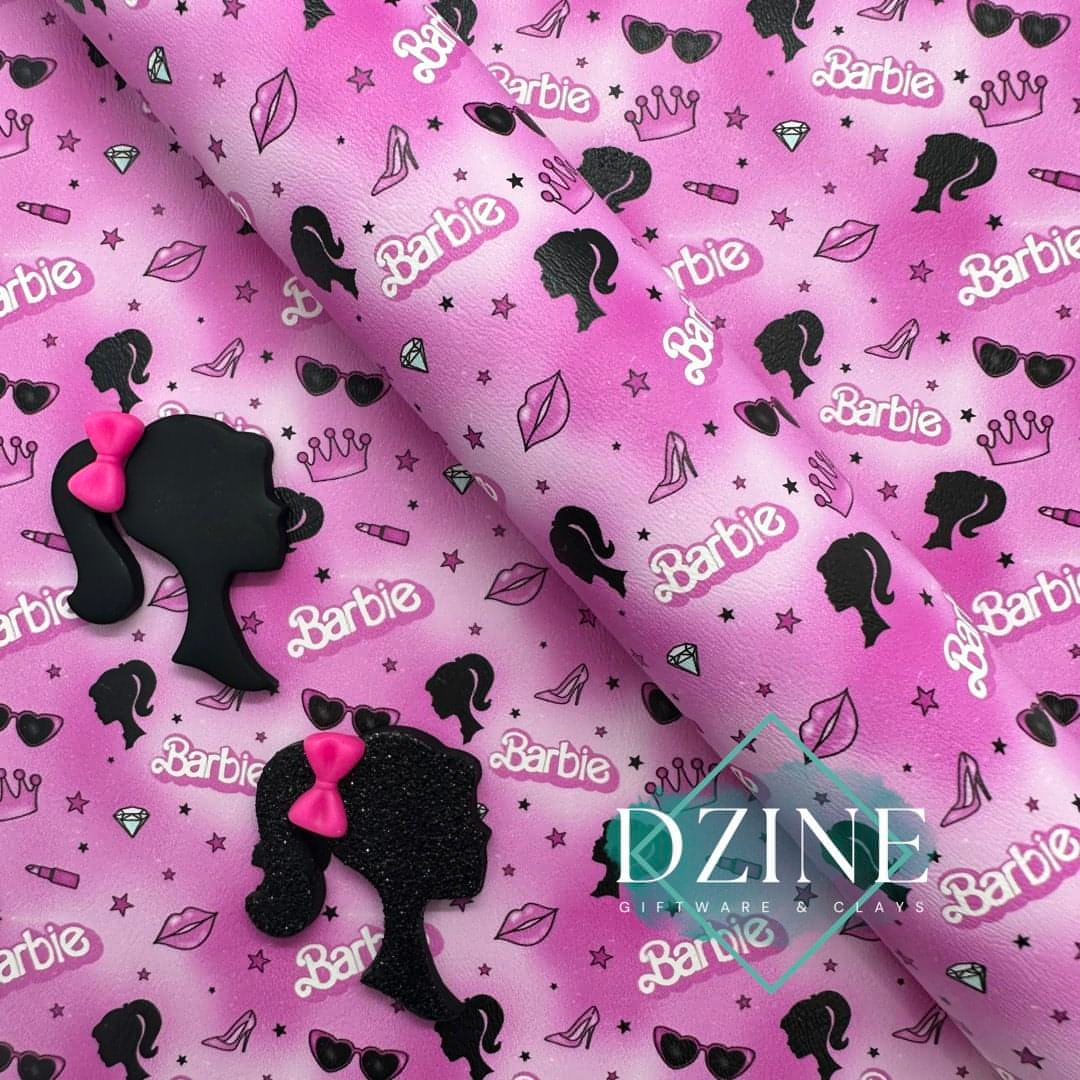 Hot pink girl silhouette