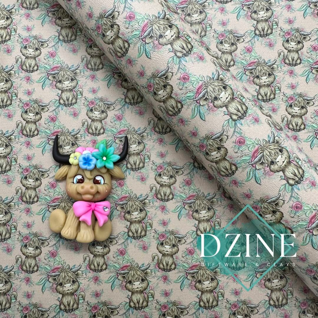 Highland Cow Dusty Pink